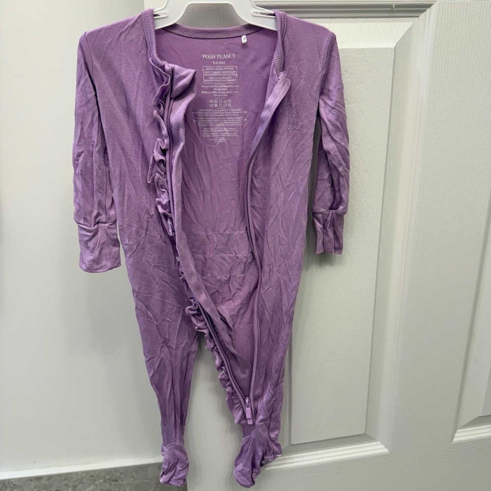 Purple Ruffle Baby Onesie
